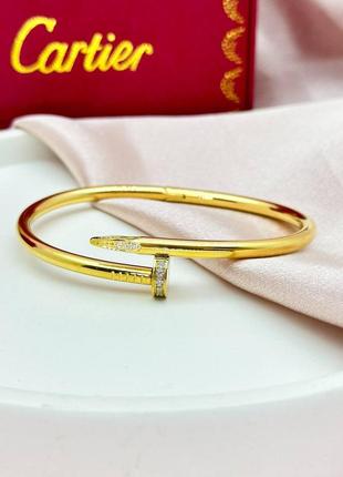 Браслет цвях, браслет cartier, браслет гвоздь, срібний браслет, браслет картьє, золотий браслет