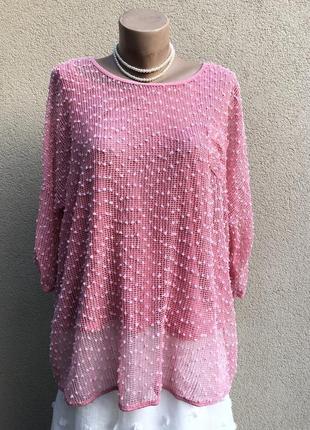 Розовая блуза сетка реглан,рубаха,кофточка,этно бохо стиль,вискоза6 фото