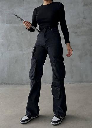 Женские джинсы карго