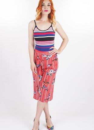 Кюлоти укорочені літні брюки в квітковий принт