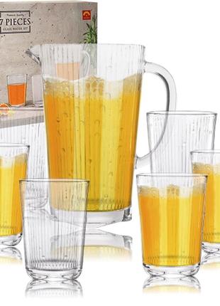 Набор для сока 7 предметов графин и стаканы