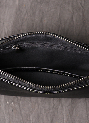 Мужской кожаный клатч кошелек на молнии, натуральная кожа портмоне6 фото