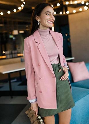 Гольф-безрукавка в рубчик рожевий