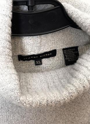 Серый свитер под горло с люрексом jeanne pierre massimo cos9 фото