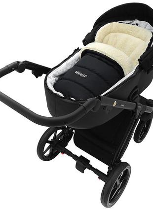 Зимовий конверт babyroom wool n-20 black чорний6 фото