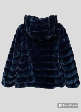 Двусторонняя укороченная шуба-куртка с капюшоном, теплая двусторонняя куртка с искусственным мехом3 фото