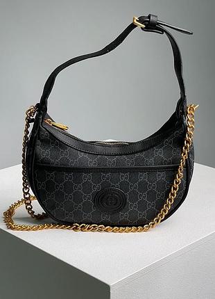 Синяя женская сумка gucci marmont half-moon-shaped mini