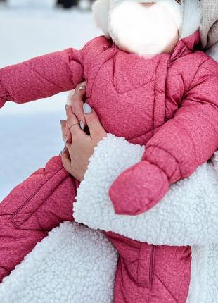 Гарний зимовий  дитячий комбінезон1 фото