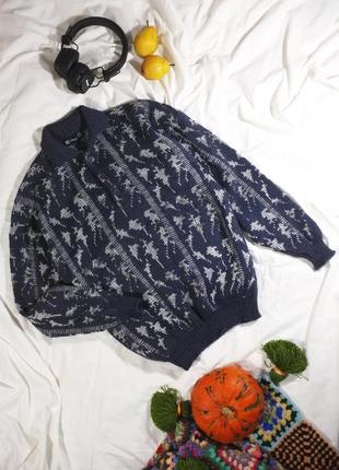 Винтажный теплый свитер джемпер унисекс из 80-х stmichael винтаж ретро олдскул тренд2 фото