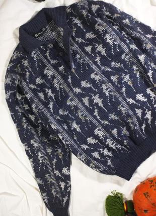Винтажный теплый свитер джемпер унисекс из 80-х stmichael винтаж ретро олдскул тренд6 фото