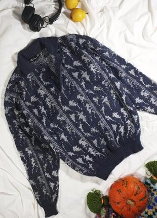 Винтажный теплый свитер джемпер унисекс из 80-х stmichael винтаж ретро олдскул тренд