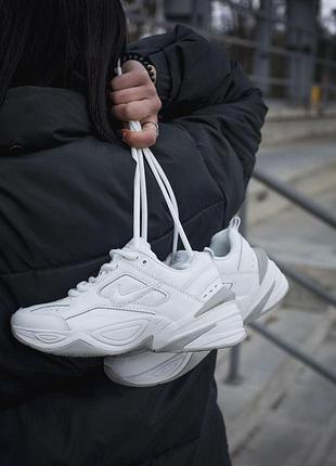 Nike m2k tekno жіночі шкіряні кросівки найк білий колір (весна-літо-осінь)😍