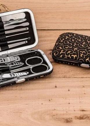 Манікюрний набір для нігтів 11 предметів ножиці кусачки для манікюру