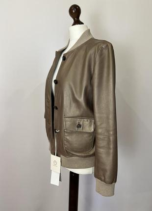 Кожаная куртка бомбер peserico италия оригинал