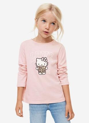 Реглан лонгслів кофтинка h&m бавовна hello kitty3 фото