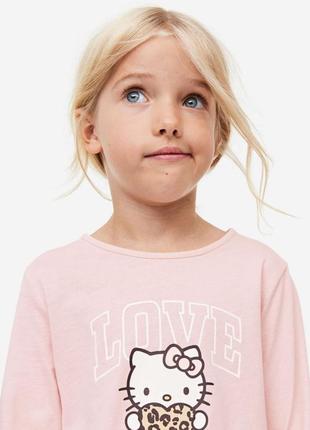 Реглан лонгслів кофтинка h&m бавовна hello kitty4 фото