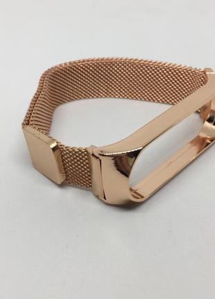 Металлический ремешок mi band 3 Xiaomi mi band 2 mi band 5 mi band 6 розовое золото на магните