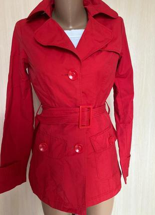 Плащ тренч вітрівка червона clockhouse