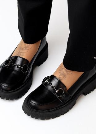 Удобные черные кожаные туфли лоферы натуральная кожа цвет на выбор10 фото