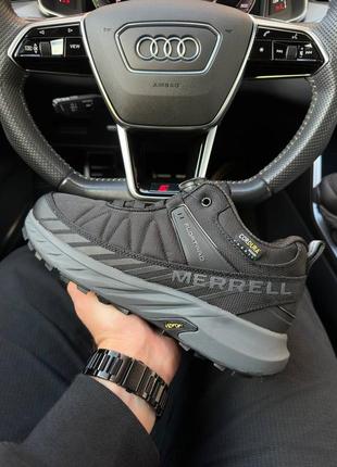 Код а1922 ❄️мужские зимние кроссовки merrell float pro cordura black gray termo