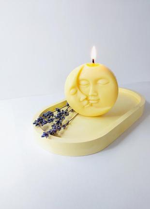Набор свечи "солнце-луна" и подставка3 фото