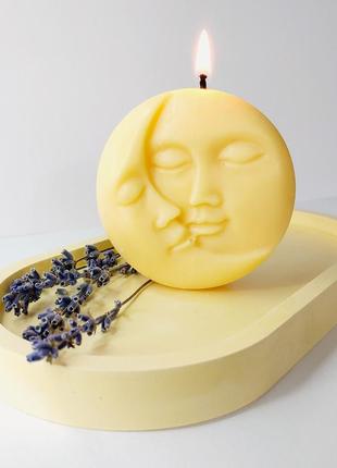 Набор свечи "солнце-луна" и подставка2 фото