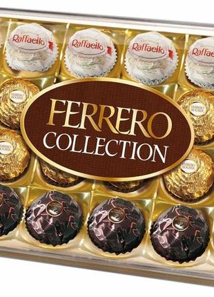 Конфеты шоколадные в коробке ferrero collection, 269г, ассорти на подарок,  колекция рафаелло и ферерро