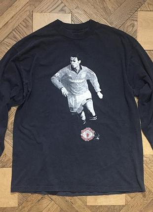 Вінтажний лонгслів мерч манчестер юнайтед , гіггз