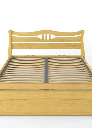 Дерев'яна двоспальна ліжко "даллас" з підіймальним механізмом 180х200