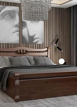 Дерев'яна двоспальна ліжко "даллас" з підіймальним механізмом 180х200