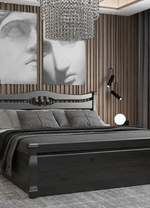 Дерев'яна двоспальна ліжко "даллас" з підіймальним механізмом 180х200