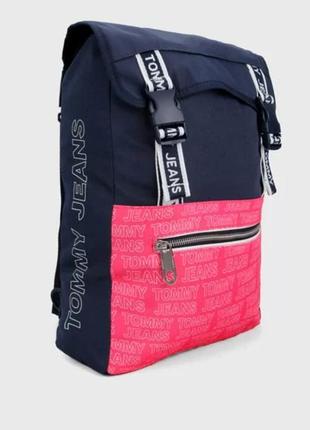 Шикарный женский сине-розовый рюкзак tommy jeans.1 фото