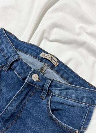 Базовые темно синие стрейчевые джинсы скинни на высокой посадке denim co7 фото