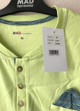 Піжама чоловіча homewear mad 33448 lime4 фото