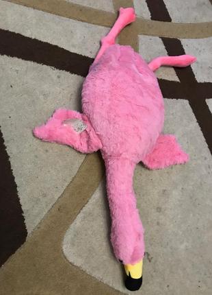 М'яка іграшка-подушка, обіймашка рожевий фламінго 85 см нова3 фото