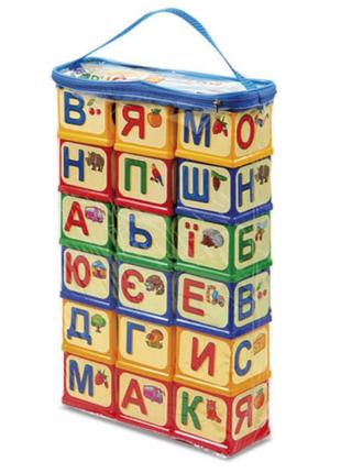 Іграшка кубики азбука юніка un-0576 18 деталей