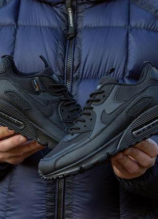 Nike air max 90 black, кросівки чоловічі осінні - весна найк аір макс 90, кроссовки мужские найк 90