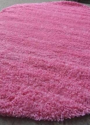 Килим овальний рожевий 2x5 туреччина високоворсний