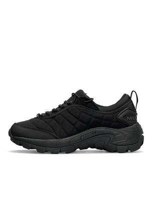 Мужские тёплые кроссовки merrell ice cap moc 2 gore tex all black