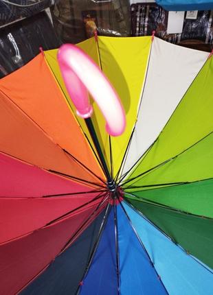 Парасолька,,веселка,, дитячий зонт, тростина2 фото