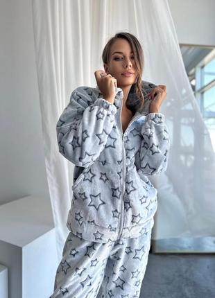 Домашний махровый теплый костюм 🖤 пижама махра туречковина s m l xl4 фото
