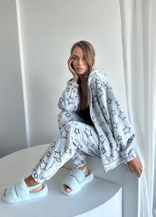 Домашний махровый теплый костюм 🖤 пижама махра туречковина s m l xl9 фото