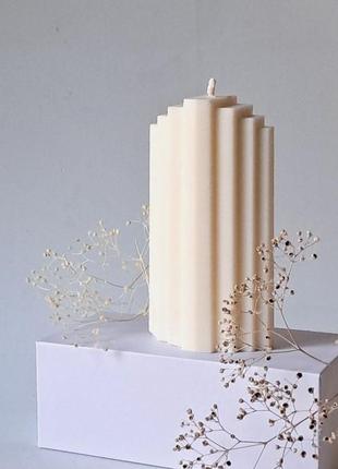Соєва ароматизована свічка "колона"1 фото