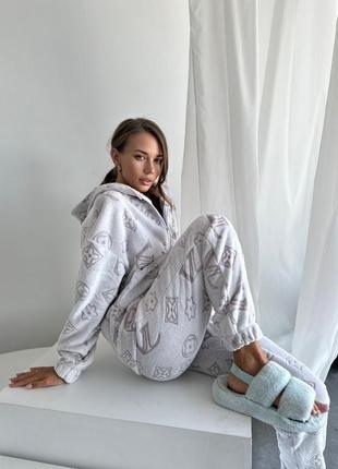 Домашний махровый костюм s m l xl ⚜️ пижама из махры туречки5 фото
