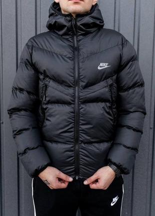 Зимняя мужская куртка пуховик зимова чоловіча куртка пухова nike1 фото