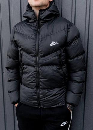 Зимняя мужская куртка пуховик зимова чоловіча куртка пухова nike4 фото