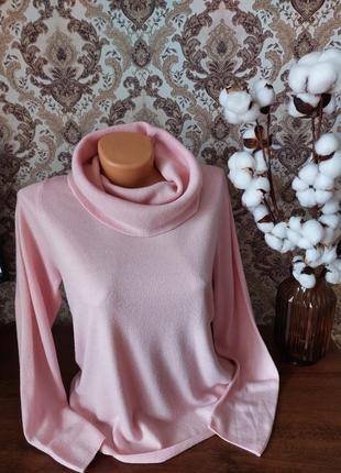 Неймовірний ніжно рожевий светр з хомутом marks&spencer 100%акрил