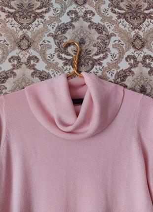 Невероятный нежно розовый свитер с хомутом marks &amp; spencer 100%акрил5 фото