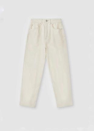 Молочные прямые плотные джинсы primark denim co1 фото