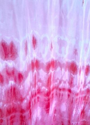 Палантин шарф женский розовый шифон двусторонний, подарок8 фото